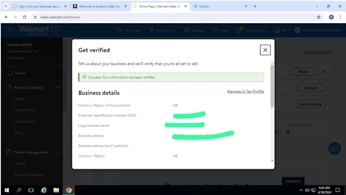get walmart seller account approval and onboarding