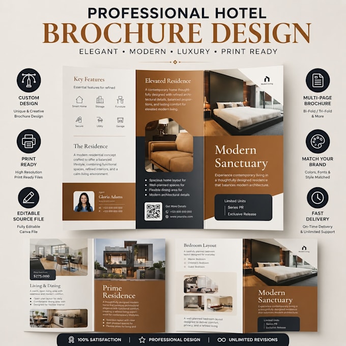 design a professional hotel brochure