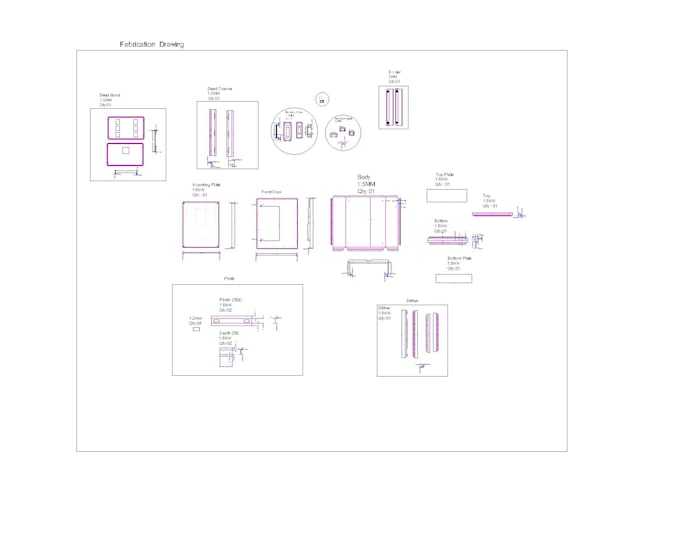 create professional 2d autocad mechanical and fabrication drawings