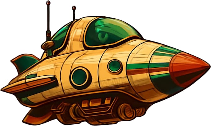 draw high quality spaceship concept