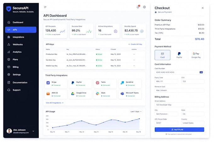 develop and integrate secure rest apis for your application