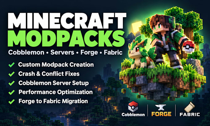 create fix optimize minecraft modpack cobblemon server forge to fabric kradim