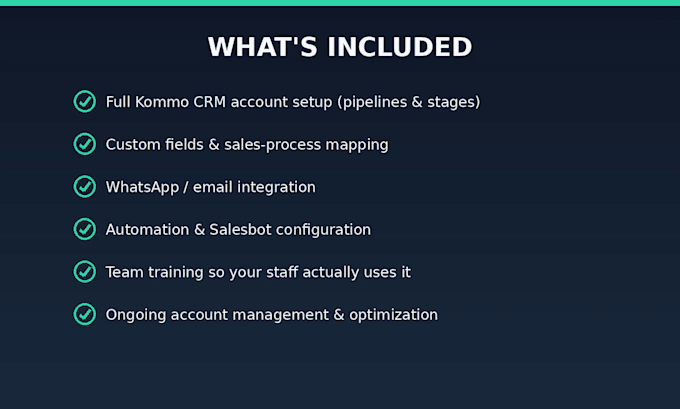 be your kommo CRM expert for setup, automation and training