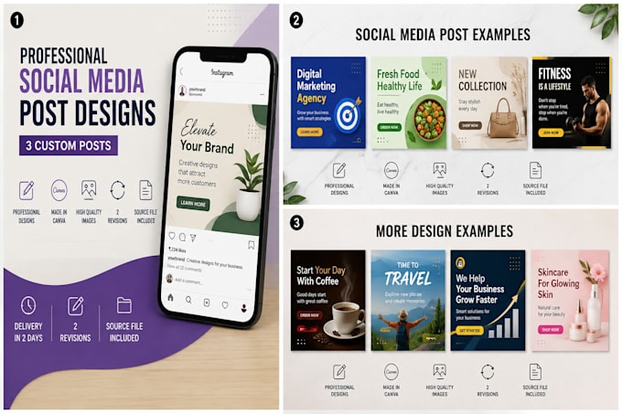 design professional canva social media posts
