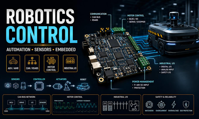 design robotics industrial automation pcb, embedded system