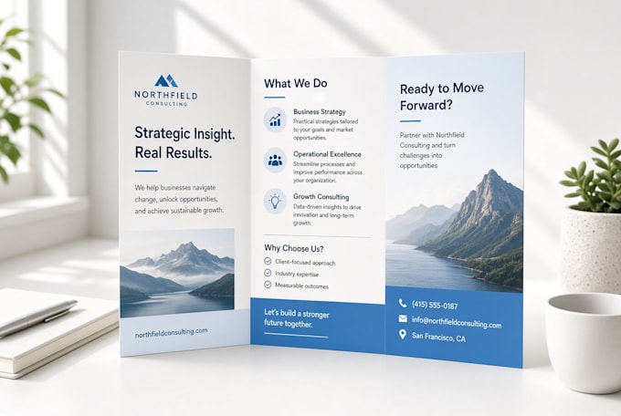redesign brochure or PDF into modern print ready design