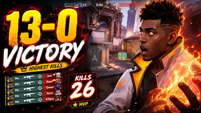 design a professional thumbnail for gaming