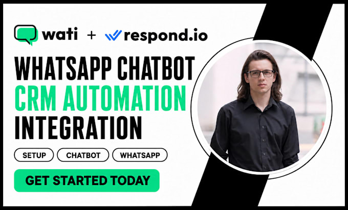 setup wati respond io whatsapp chatbot crm automation integration