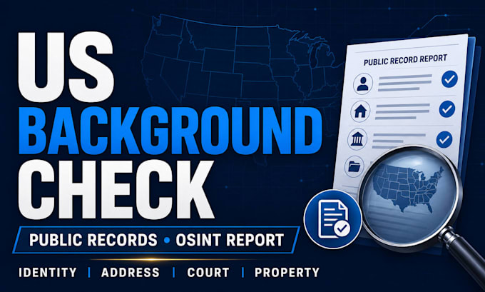 conduct a US background check using public records and osint