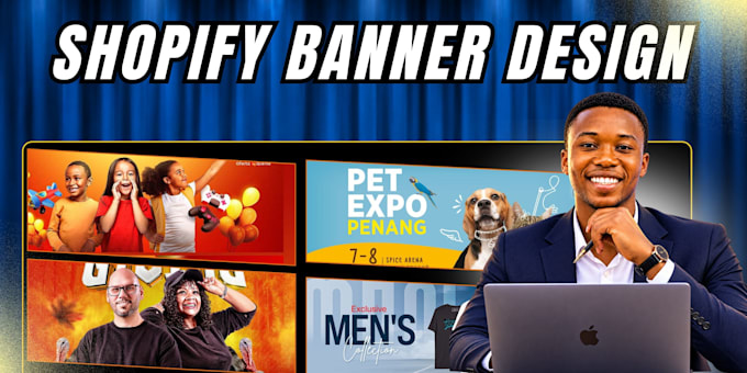 design shopify web banner website header for shopify expert shopify store