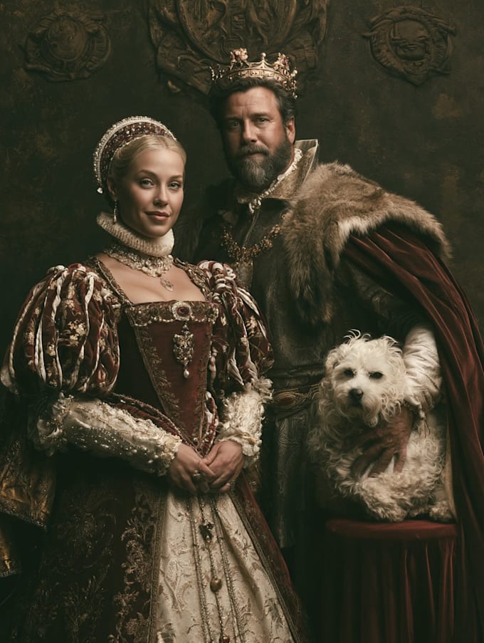 create custom royal portrait from photo