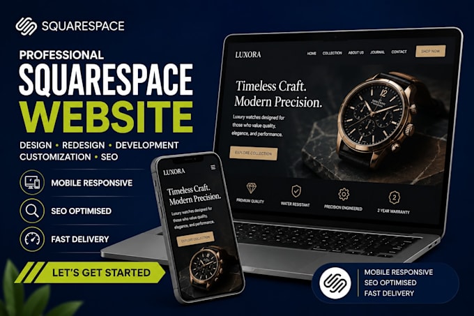 do squarespace website design, redesign, development, customization and seo