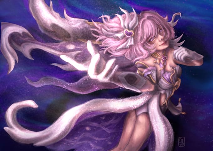 draw you an illustration in painterly style