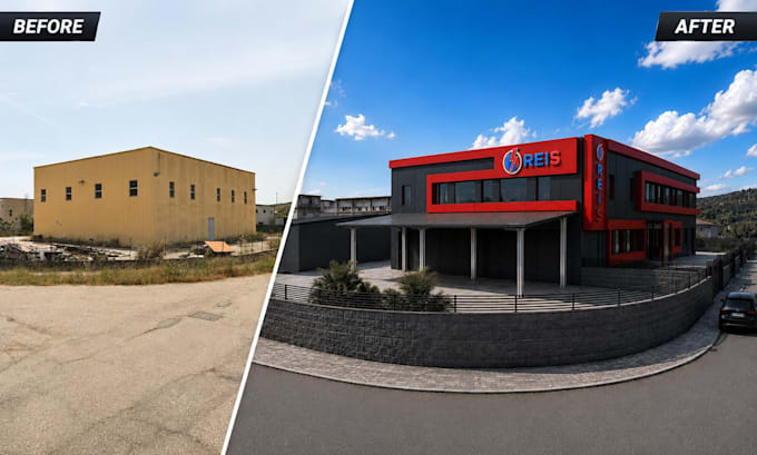 create a realistic exterior renovation rendering from your photo