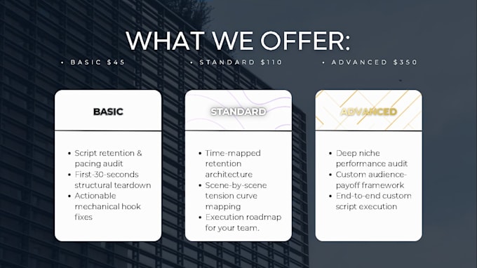 write a high retention structured script for your niche