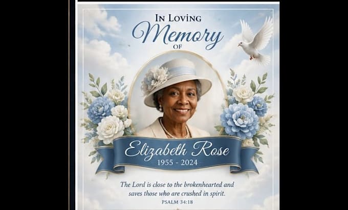 design professional funeral flyer