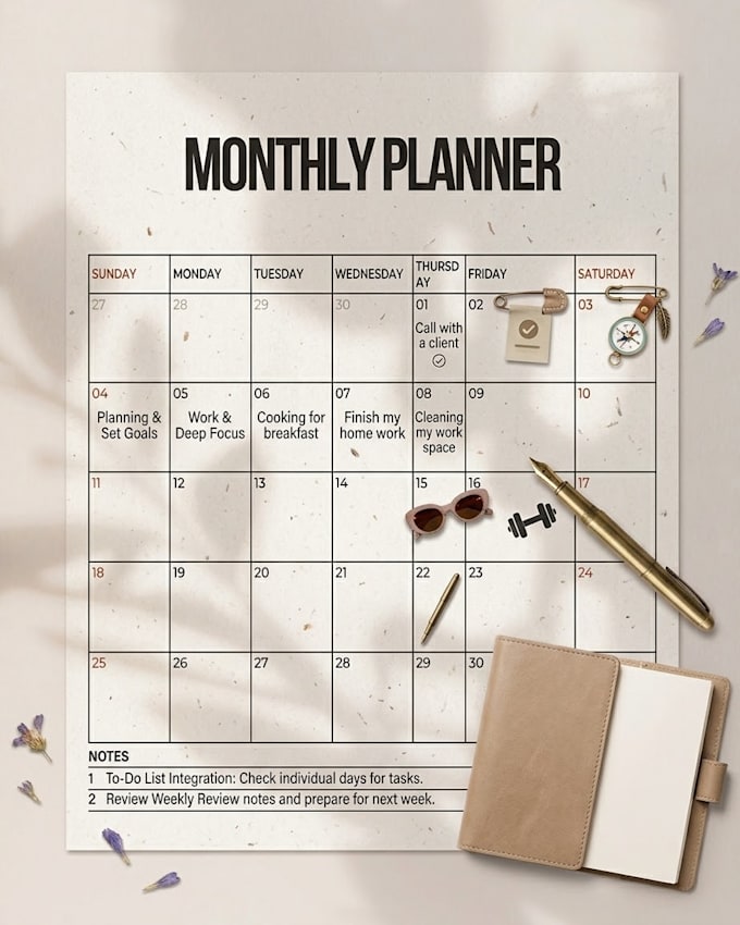 design aesthetic digital planner and printable templates in canva