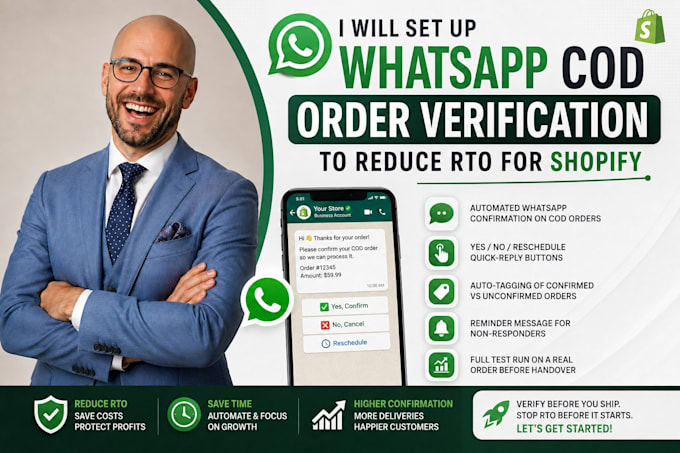 set up whatsapp cod order verification to reduce rto for shopify