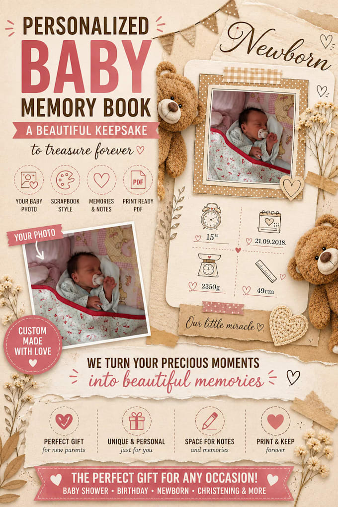 create a personalized baby memory book from your photos