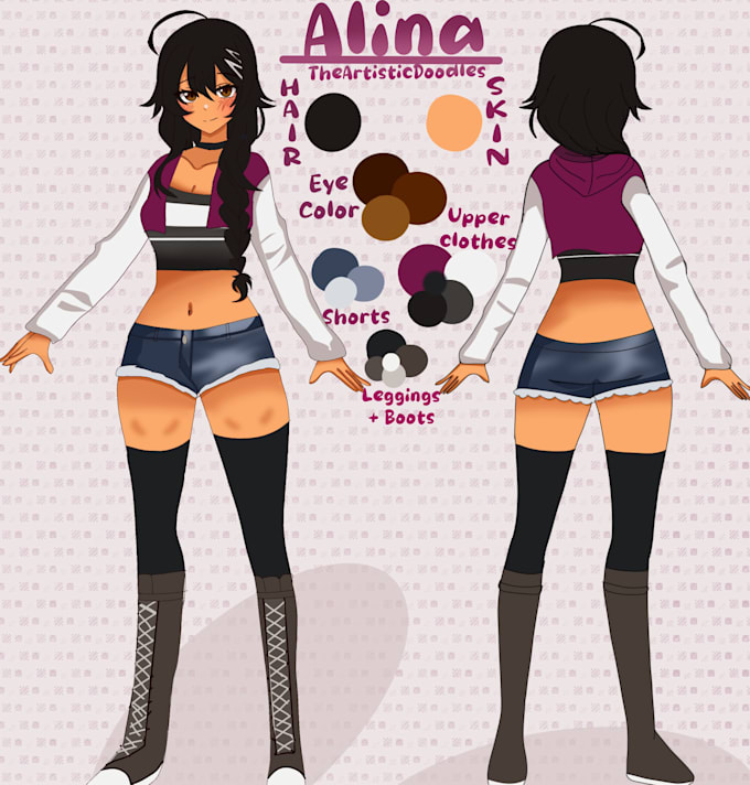 do anime character sheets with expressions