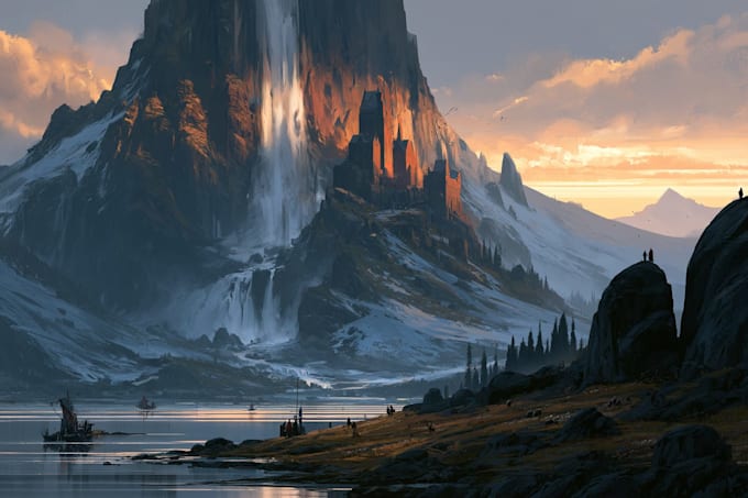 design fantasy landscape illustration