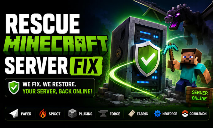 rescue minecraft server paper spigot fix plugins forge fabric neoforge cobblemon