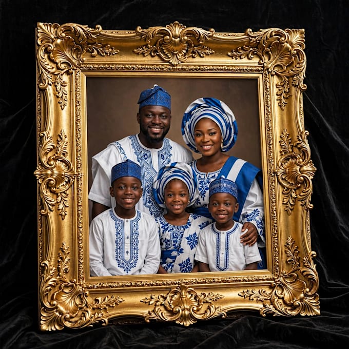 design a custom luxury photo frame for interior decoration