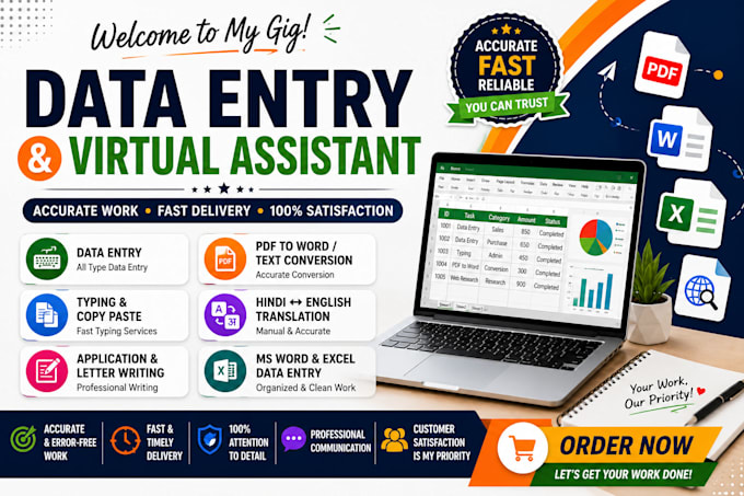 professional data entry, PDF to word, typing and translation