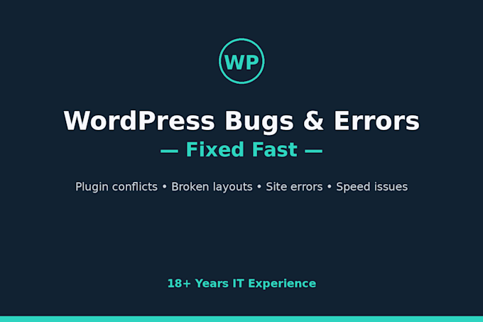 fix wordpress website issues and bugs
