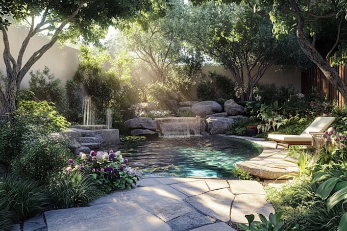 design your backyard pool deck patio and landscape design