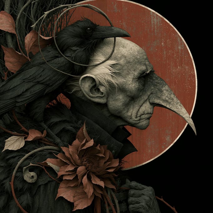 create a beautiful gothic ornamented illustration