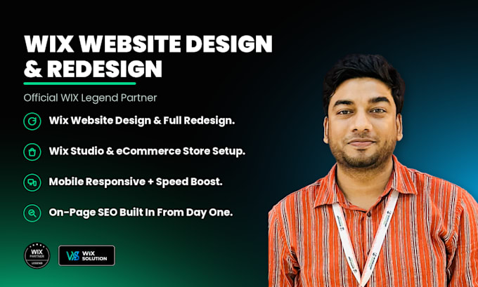 design or redesign a professional and responsive wix website