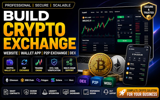 build crypto exchange website crypto wallet app p2p exchange dex crypto website