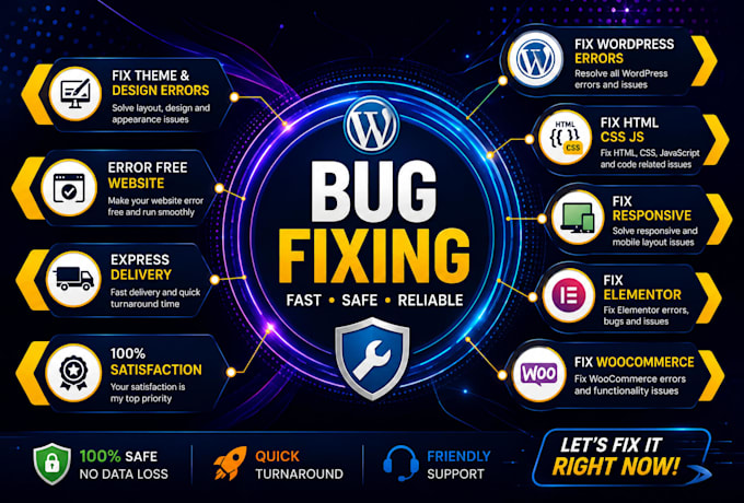 fix wordpress elementor errors, bugs and issues