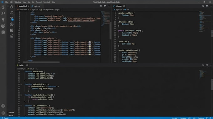 develop a responsive website using HTML CSS and javascript