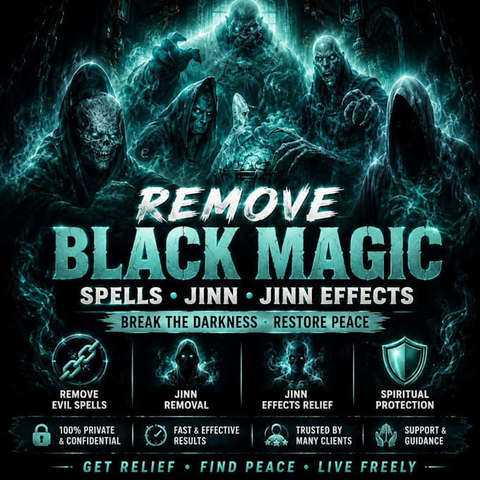remove black magic, jinn effects, curses, evil eye and negative energy