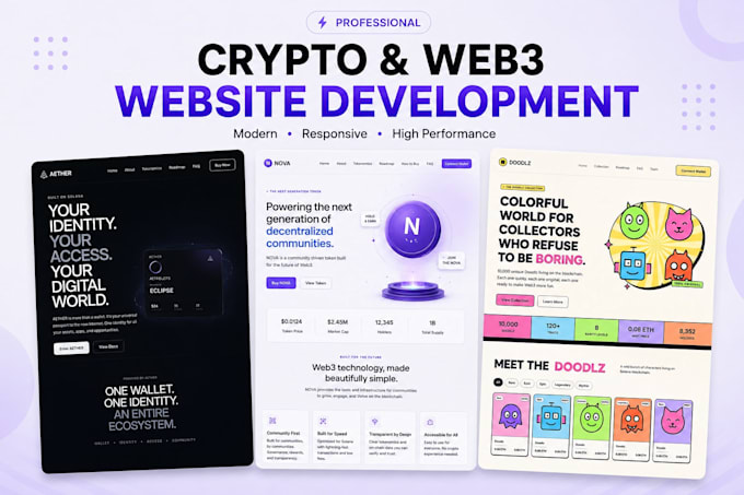 build a modern crypto token or web3 website