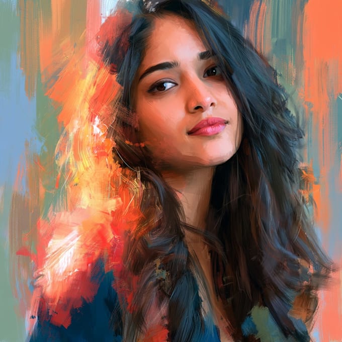 create oil painting, digital oil painting