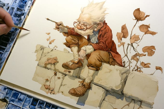 hand paint house portraits and building illustrations