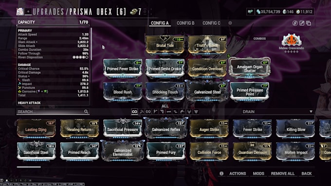 mod any weapon or frame for you minmaxed with help