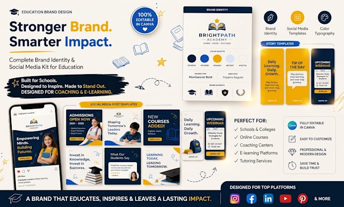 design a professional e commerce brand identity and social media kit