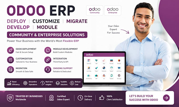 deploy customize migrate develop odoo erp community odoo enterprise odoo module