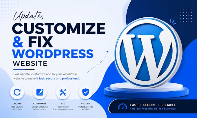 update, customize and fix your wordpress website