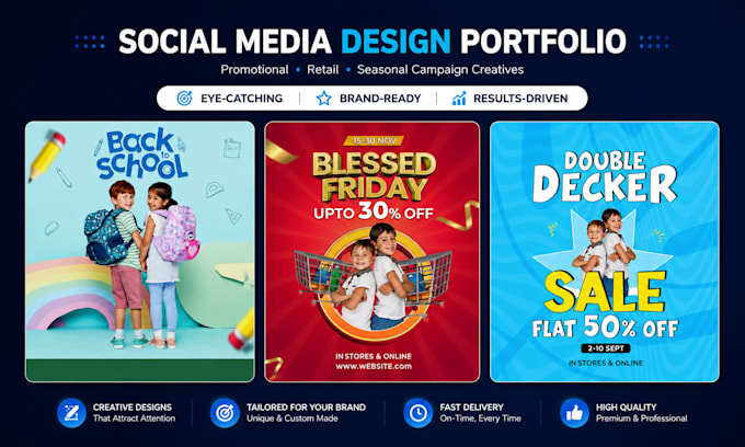 create professional social media post designs for brands