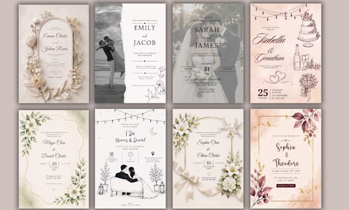 design themed birthday and party invitations