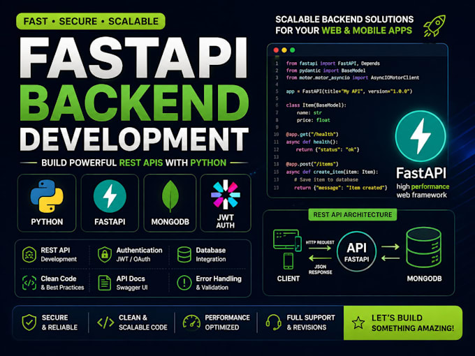 build a fast and scalable python fastapi backend API