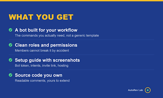 create a custom discord bot for your community or workflow