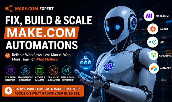 fix make com make com automation setup make com made com make come expert make