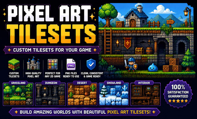 create pixel art tilesets for your game