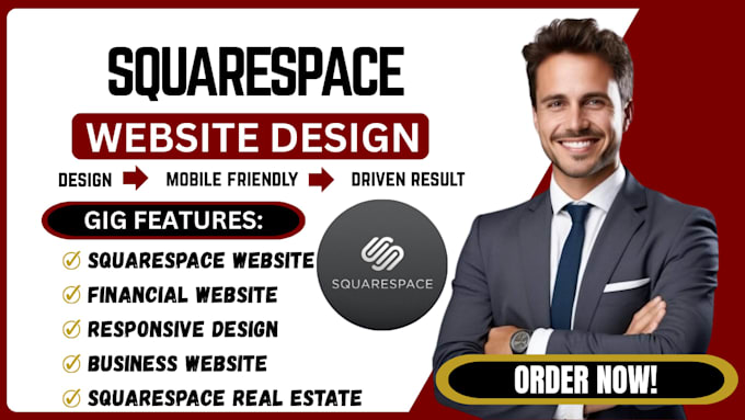 design squarespace website, squarespace real estate website, financial website